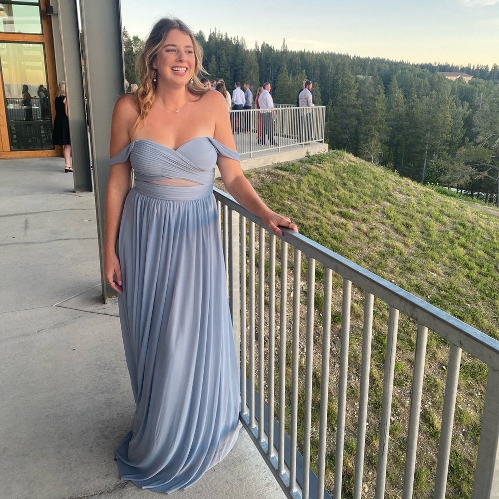 Bridesmaids Dress- Bridey Grey Elyse Dress Dusty Blue